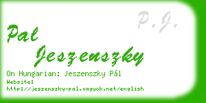 pal jeszenszky business card